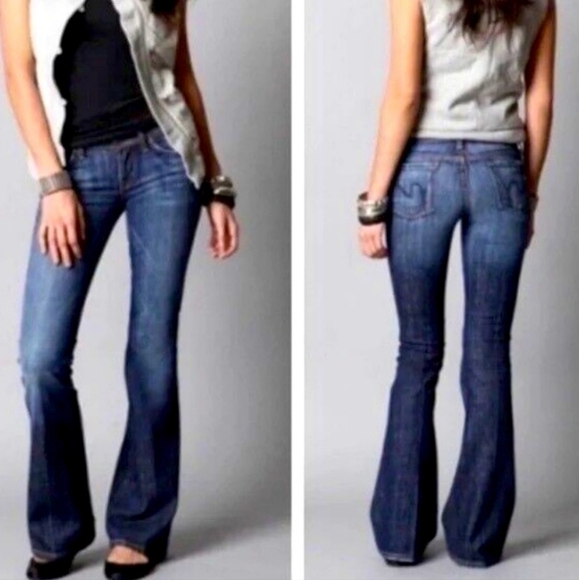 Citizens Of Humanity Denim - Citizens of Humanity Ingrid #002 Stretch Low Waist Flare Size 28 Blue Jeans
